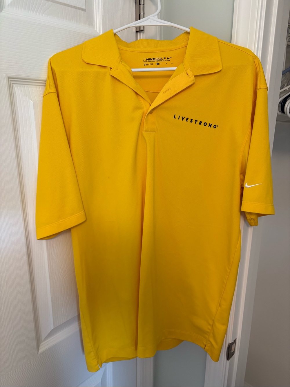 Nike Livestrong Men's Yellow Golf Polo
